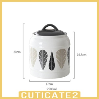 [Cuticate2] กระปุกเซรามิค พร้อมฝาปิด สําหรับใส่เมล็ดกาแฟ เมล็ดธัญพืช ชา แป้ง อาหารสัตว์เลี้ยง