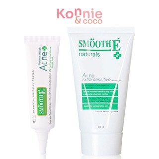 Smooth E Set 2 Items Acne Hydrogel 10g + Extra Sensitive Cleansing Gel 120g.