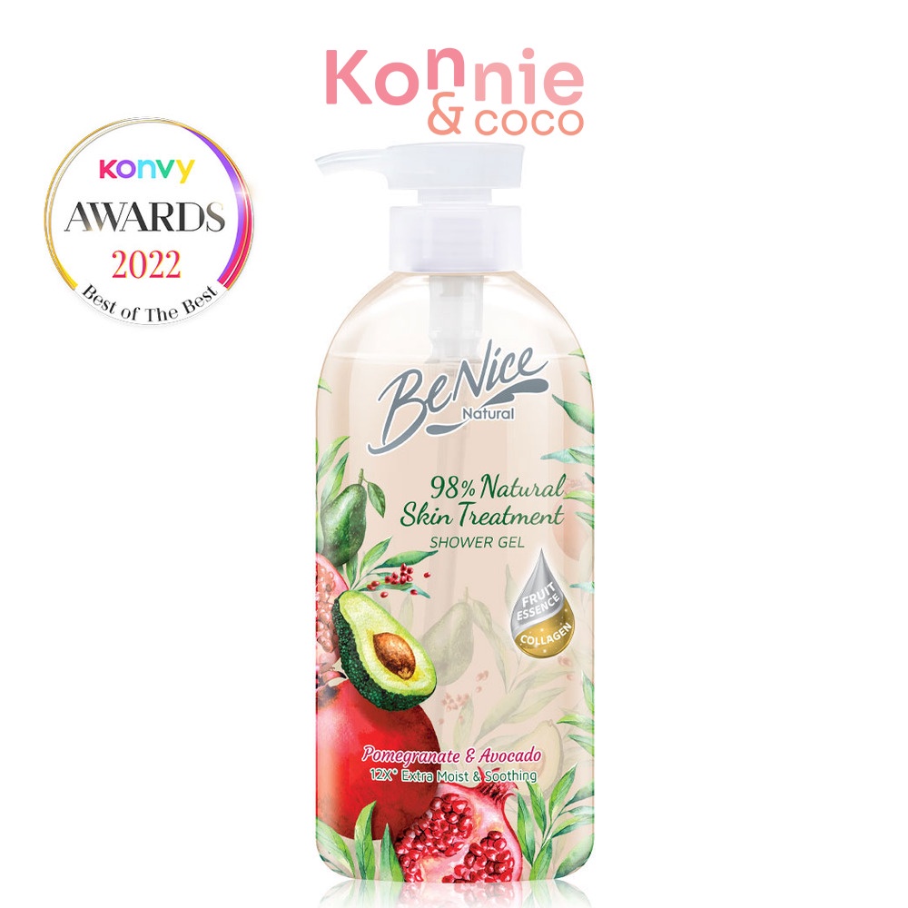 benice-shower-gel-natural-pomegranate-amp-avocado-pump-pink-450ml