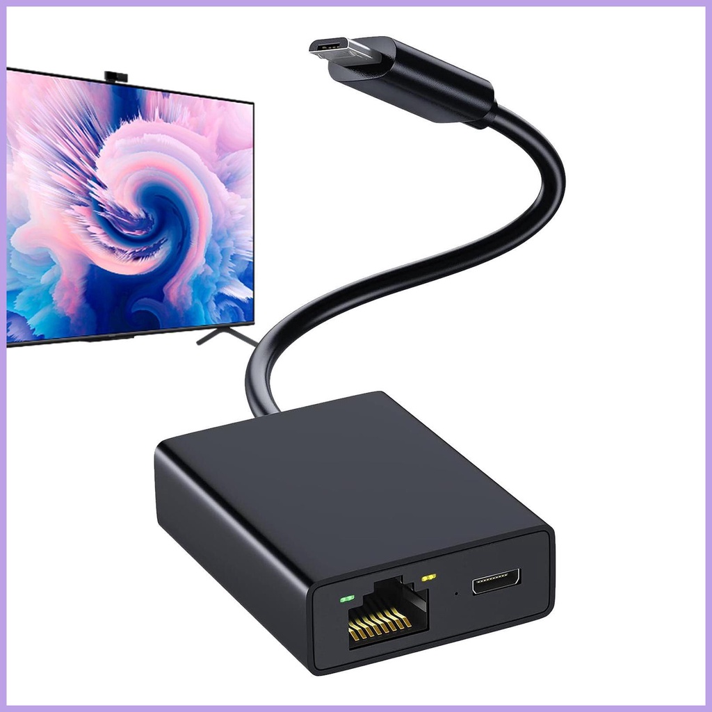 อะแดปเตอร์การ์ดเครือข่ายอีเธอร์เน็ต USB Rj45 100Mbps 4K Tv Stick ไฟ Led ...
