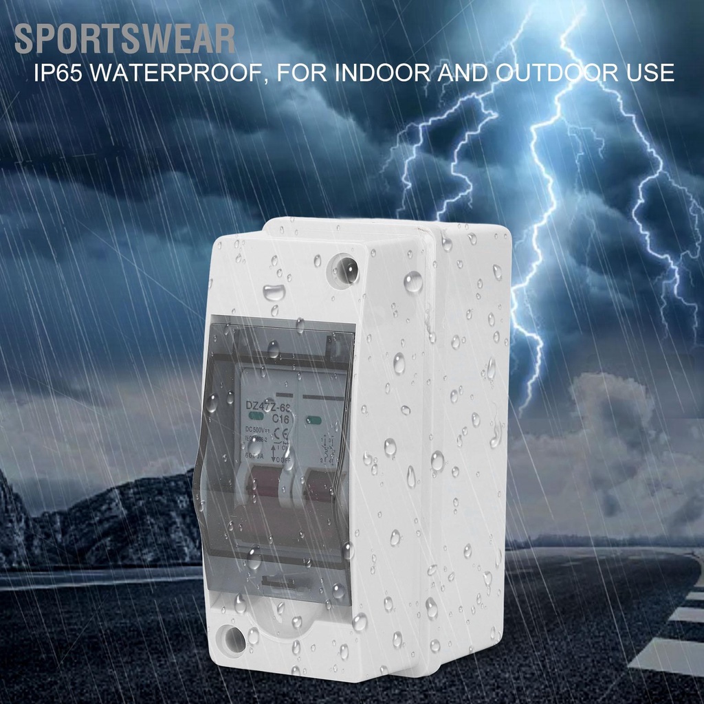 PV Disconnect Switch Box – 16A 500V DC Solar Circuit Breaker With IP65 Waterproof Enclosure For Off-Grid & On-Grid Systems