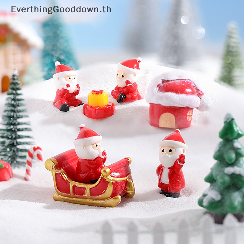ever-ตุ๊กตาซานตาคลอสเรซิ่น-ขนาดเล็ก-น่ารัก-สร้างสรรค์-สําหรับตกแต่งสวน-คริสต์มาส-diy