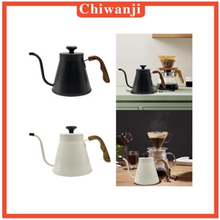 [Chiwanji] กาต้มน้ําชา กาแฟ ด้ามจับไม้ น้ําหนักเบา กันรอยขีดข่วน 1000 มล. สําหรับปิกนิก บ้าน