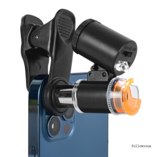 Big sale กล้องจุลทรรศน์ 60X 2 LED 1 UV LED และเลนส์ไมโคร สําหรับสมาร์ทโฟน เครื่องประดับ