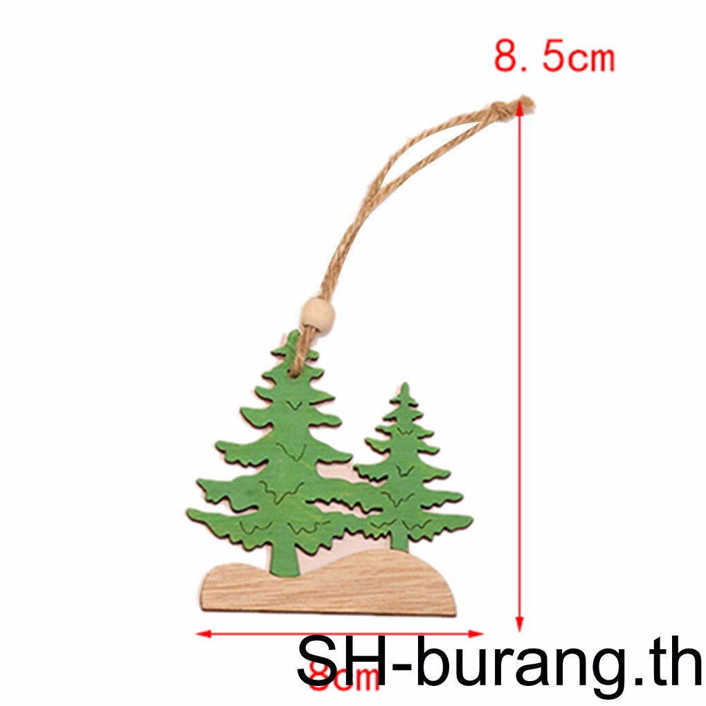 buran-จี้ไม้-สําหรับแขวนตกแต่งต้นคริสต์มาส
