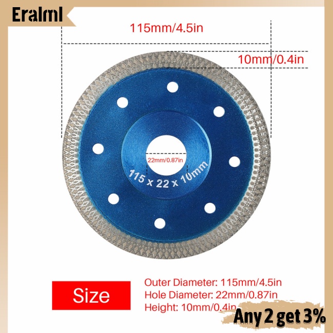 eralml-ใบมีดตัดเพชรเทอร์โบ-แห้ง-4-5-นิ้ว-เครื่องเจียรดิสก์-เครื่องมือล้อที่มีประสิทธิภาพ-บางพิเศษ