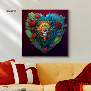 [Nice] ชุดงานจิตรกรรมเม็ดบีด ทรงเพชรกลม รูปสิงโต หลากสีสัน สําหรับผู้เริ่มต้น Diy