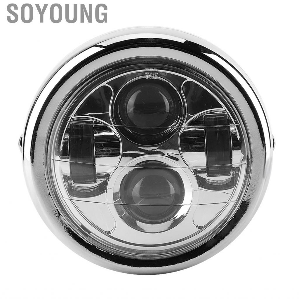 Soyoung Motorcycle Headlamp Headlight Universal Vintage