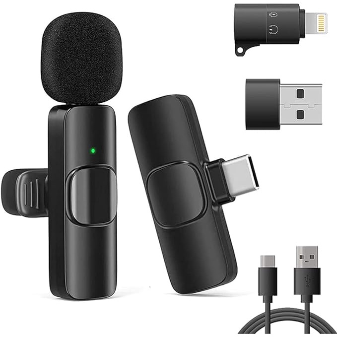 [COD]⚡พร้อมส่ง⚡ Wireless Microphone สมาร์ทโฟน ไมค์ไร้สายหนีบเสื้อ for ...