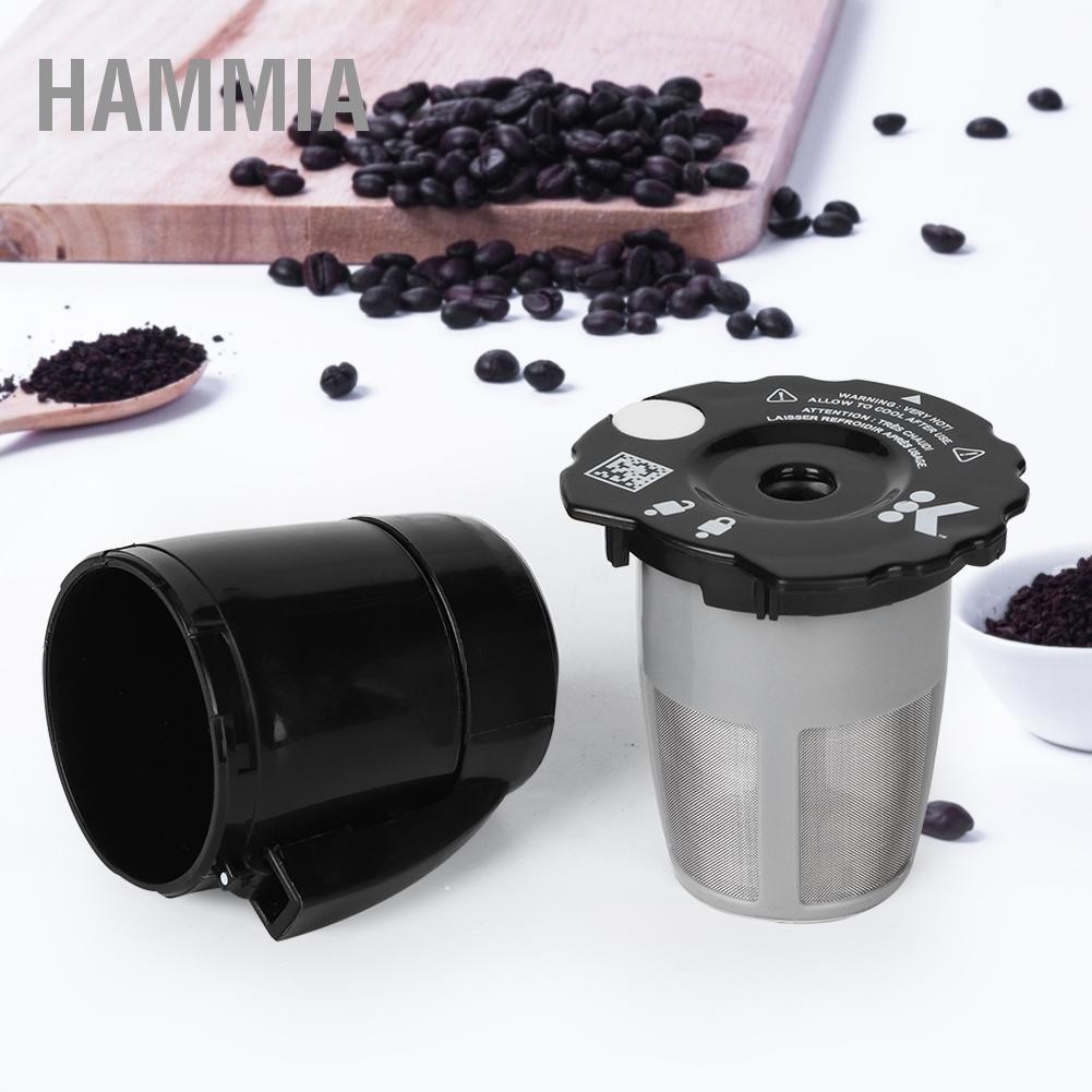HAMMIA UniversalReusable Refillable Ground Coffee Filter Fit สำหรับ