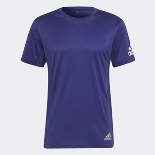 adidas วิ่ง เสื้อยืด Run It ผู้ชาย สีน้ำเงิน HB7482