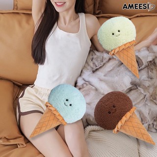 หมอนตุ๊กตานุ่ม รูปการ์ตูนไอศกรีม Ameesi สีสันสดใส เหมาะกับของขวัญวันเกิด สําหรับตกแต่งบ้าน งานปาร์ตี้