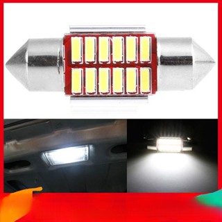 Lt หลอดไฟติดป้ายทะเบียนรถยนต์ 31 มม. Festoon 4014 C5W 12LED 2 ชิ้น