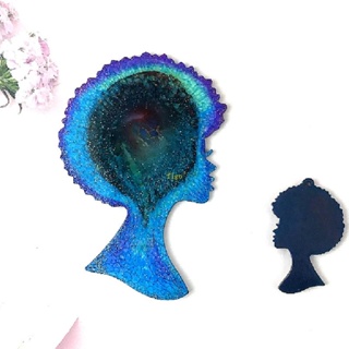 Flgo แม่พิมพ์ซิลิโคนเรซิ่น อีพ็อกซี่ รูปหัวผู้หญิง สําหรับทําเครื่องประดับ พวงกุญแจ DIY