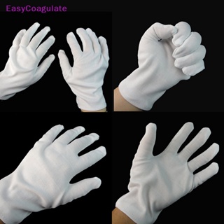 ถุงมือผ้าฝ้าย สีขาว สไตล์ฮิปฮอป สําหรับปาร์ตี้ฮาโลวีน จํานวน 1 คู่