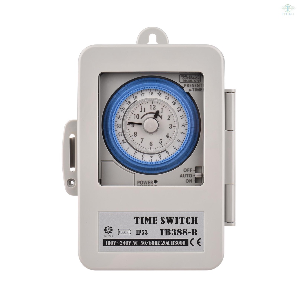 Mechanical 24 Hours Timer Switch IP53 Rating Programmable Electrical ...
