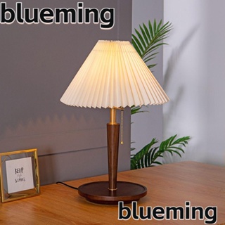 Blueming2 โคมไฟตั้งโต๊ะ แบบไม้ สวิตช์ดึง สไตล์นอร์ดิก สําหรับห้องนอน