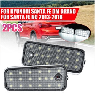 หลอดไฟ LED ติดป้ายทะเบียนรถยนต์ สําหรับ Hyundai Santa Fe DM Grand for Santa Fe NC 2013-2018 12V 6000K 2014 2015 2016 2017 2 ชิ้น