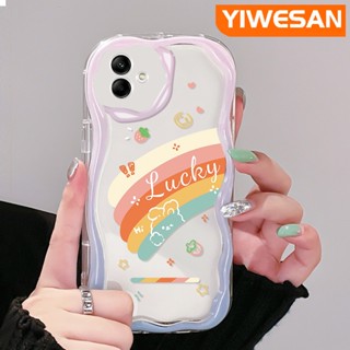 เคสโทรศัพท์มือถือ ซิลิโคนใส กันกระแทก ลายการ์ตูน สีรุ้ง สําหรับ Samsung A04 A04E M04 F04