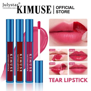 JULYSTAR 5 สี Kimuse Tear Off Lip Gloss ลิปสติก Waterproof Long Lasting Lip Gloss Tear Off แต่งหน้า Tattoo Lip Gloss lip Tint เครื่องสำอางค์