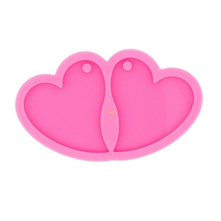 Flgo แม่พิมพ์ซิลิโคนเรซิ่น อีพ็อกซี่ รูปหัวใจ สําหรับทําเครื่องประดับ ต่างหู DIY
