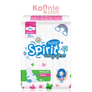 โมเดส ผ้าอนามัย สลิมสปิริตมีปีก 16 ชิ้น Modess Slim Spirit Cottony Soft - Wings 16pcs.