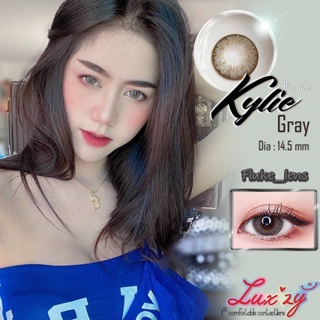 💋 Kylie gray 💋 คอนแทคเลนส์สีเทา ทรีโทน ตาโต Luxzylens ใส่นิ่ม สบายตา นำเข้าจากเกาหลี