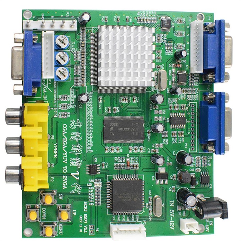 Rgb CGA EGA YUV เป็น 2VGA เครื่องเกมเอาท์พุท HD วิดีโอเกมแปลงอุปกรณ์ ...