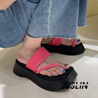 JUSLIN   รองเท้าแตะผู้หญิง ส้นแบน ใส่สบาย สไตล์เกาหลี รองเท้าแฟชั่น 2023 ใหม่  ทันสมัย รุ่นใหม่ สบาย พิเศษ B98G1PE 37Z230910