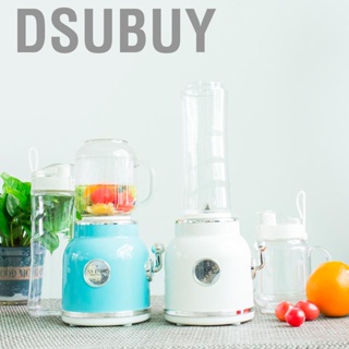 Dsubuy Mini Blender with Double Cup Retro Shake and Ice Crush Maker Countertop Juice Stainless Steel Blades CN Plug