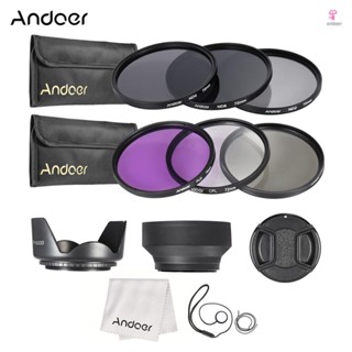 Andoer Lens Filter Kit UV+CPL+FLD+ND for 72mm Lens - Enhance Photography with Carry Pouch and Accessories