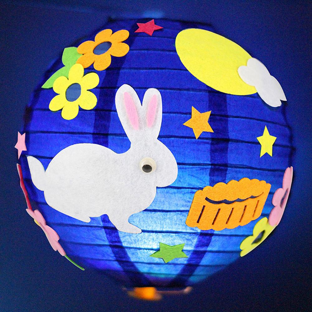 ชุดโคมไฟกระดาษ-ลายการ์ตูนกระต่ายน่ารัก-เรืองแสง-แบบพกพา-diy-เหมาะกับเทศกาลฤดูใบไม้ร่วง