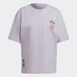 adidas ไลฟ์สไตล์ เสื้อยืด Logo Play ผู้หญิง สีม่วง H22744