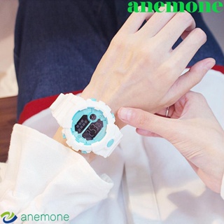 Anemone นาฬิกาข้อมือสปอร์ตอิเล็กทรอนิกส์ สองสี แฟชั่นสําหรับนักเรียน ผู้หญิง และผู้ชาย