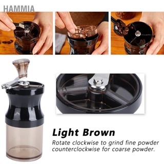 HAMMIA เครื่องบดกาแฟแบบแมนนวลล้างทำความสะอาดได้ Mini Hand Crank Coffee Bean เครื่องบด Kitchen Supply