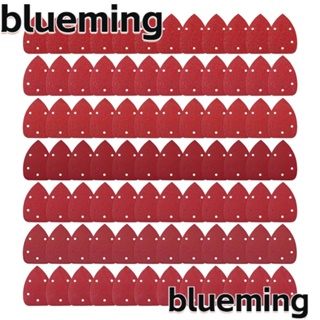 Blueming2 แผ่นกระดาษทรายขัด ทรงสามเหลี่ยม 5 รู 40 80 120 180 240 ช่อง สําหรับขัดเฟอร์นิเจอร์ 50 ชิ้น