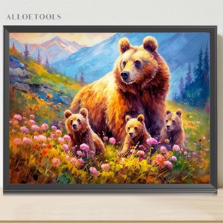 ชุดงานจิตรกรรมเม็ดบีด ทรงเพชร ทรงสี่เหลี่ยม ลายครอบครัวหมี 5D ขนาด 45x35 ซม. สําหรับตกแต่งบ้าน DIY [alloetools.th]