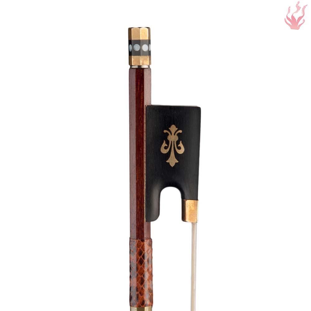 y-violin-bow-pernambuco-bow-stick-สีดํา-กบ-และหางม้า-สําหรับไวโอลิน-ขนาด-4-4