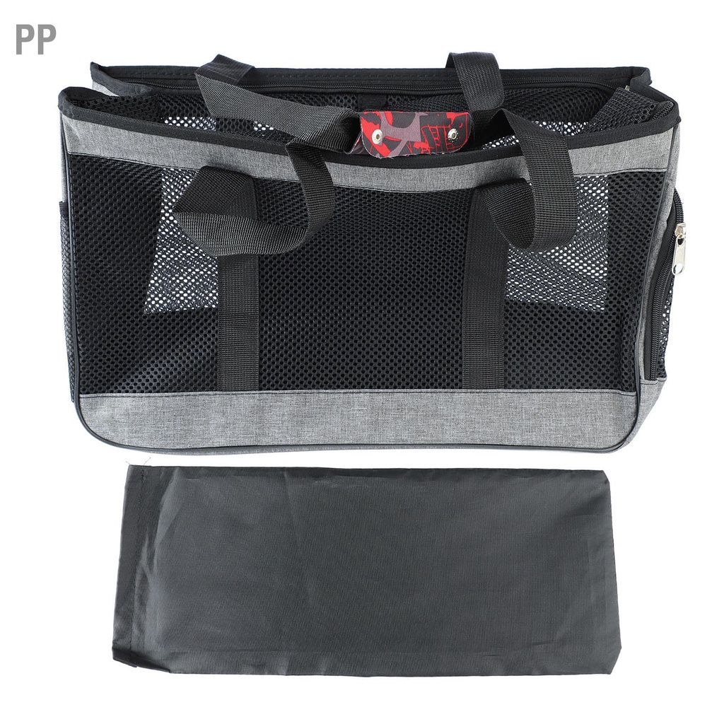 pp-cat-carrier-bag-breathable-space-pet-travel-with-handle-and-zipper-for-outdoor-สีเทา