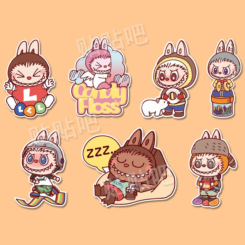 สติกเกอร์อะคริลิค ลายการ์ตูน Rabubu แบบสร้างสรรค์ สําหรับติดตกแต่งแล็ป ...