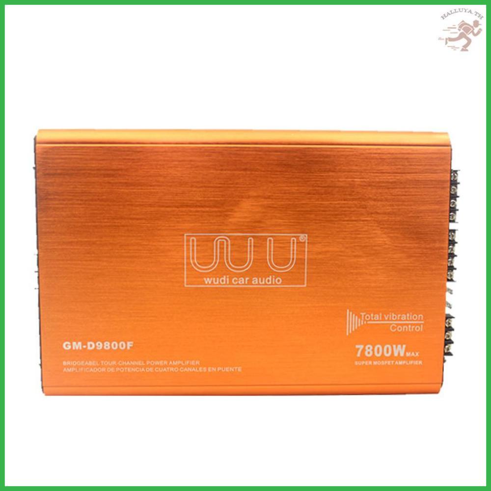Aluminum Alloy 4Channel Car Audio Amplifier 7800W ClassD Power Amp