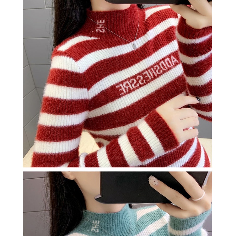 25365-เสื้อกันหนาว-คอสูง-ผ้าฝ้ายถัก-ลายทาง-เข้ากับทุกการแต่งกาย-แฟชั่นฤดูใบไม้ร่วง-และฤดูหนาว-สําหรับผู้หญิง