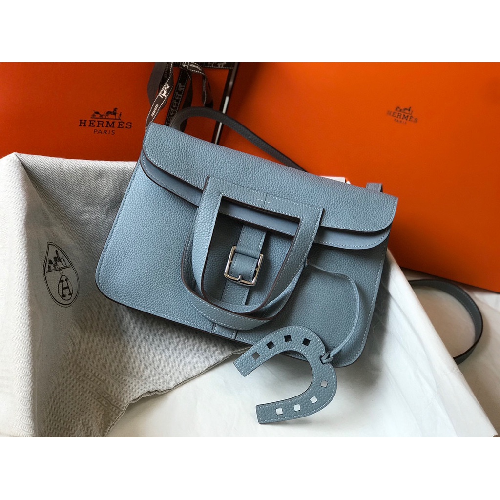 พรี-ราคา10700-hermes-halzan-หนังแท้-กระเป๋าแฟชั่น-กระเป๋าสะพาย30cm