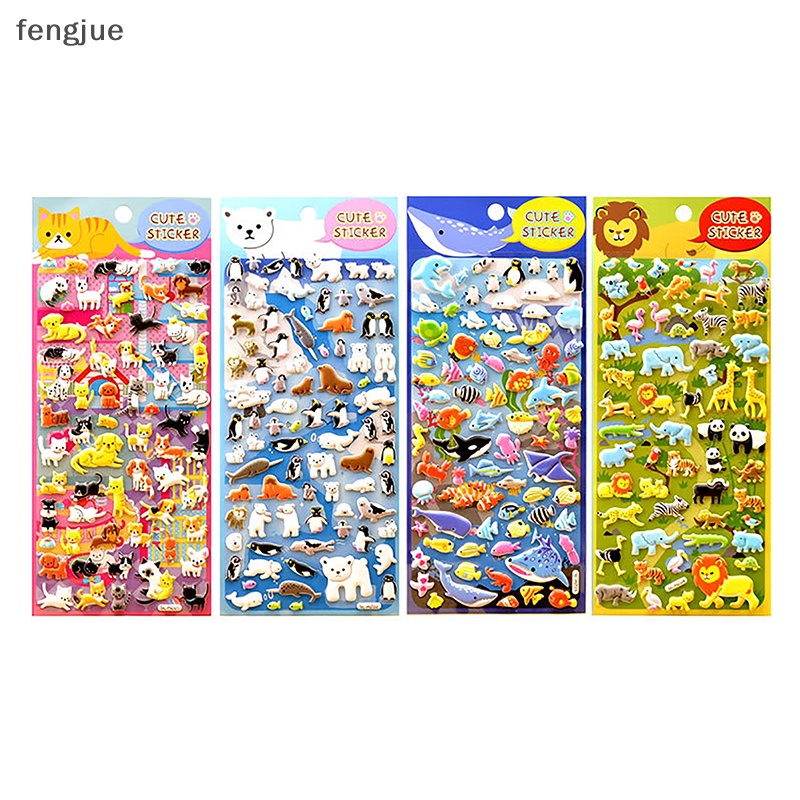 fengjue-สติกเกอร์-ลายการ์ตูนสวนสัตว์น่ารัก-สามมิติ-สําหรับเด็กอนุบาล