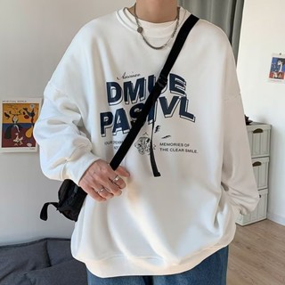 เสื้อแจ็กเก็ตกันหนาวลําลอง แขนยาว คอกลม พิมพ์ลายตัวอักษรกราฟฟิติ ทรงหลวม เข้ากับทุกการแต่งกาย แฟชั่นเรียบง่าย สไตล์เกาหลี สําหรับผู้ชาย และผู้หญิง ไซซ์ M - 5XL