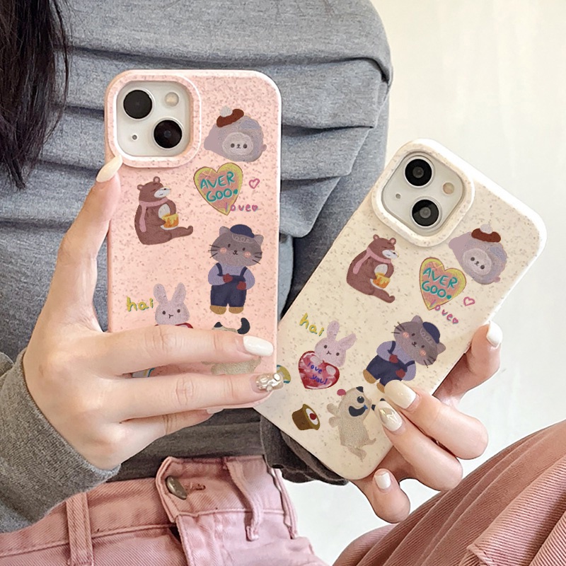 เคสย่อยสลายได้ฟางข้าวสาลี-เเคสโทรศัพท์-compatible-for-iphone-11-14-13-12-15-pro-max-7-8-14-15-plus-xr-xs-max