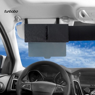 Turbobo ที่บังแดดรถยนต์ แบบขยาย หนังเทียม โพลาไรซ์ ป้องกันแสงสะท้อน ปรับได้