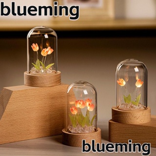 Blueming2 โคมไฟกลางคืน รูปดอกทิวลิปจําลอง ใช้แบตเตอรี่ DIY สําหรับตกแต่งข้างเตียง