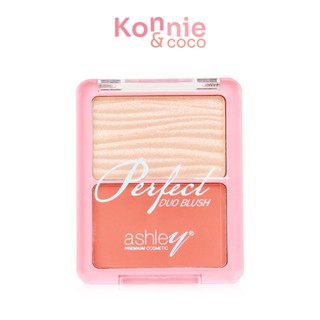 Ashley Perfect Duo Blush 10g #No.01 บลัชออน 2 รูปแบบในตลับเดียว.