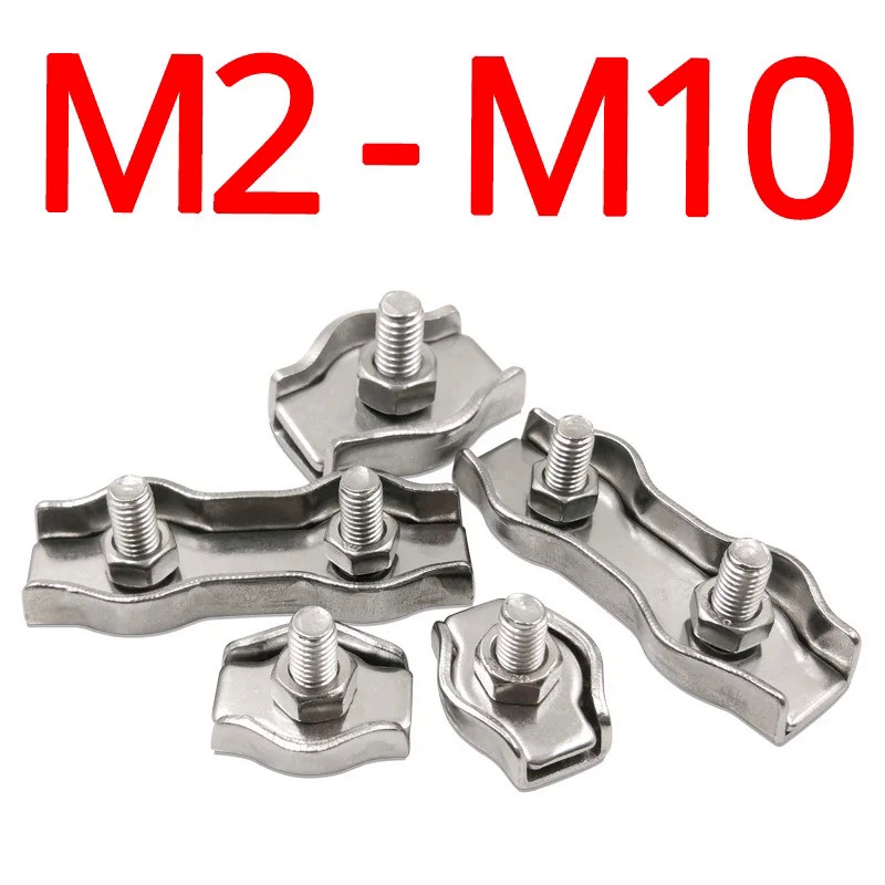 M2 M3 M4 M5 M6 M8 M10 Wire Rope Clamp Collet Latch Double Clamp Fixed ...